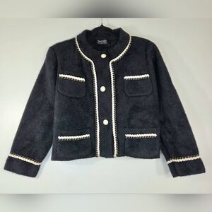 VINTAGE BOCCELLI MINK AND CASHMERE BLEND JACKET BLAZER.